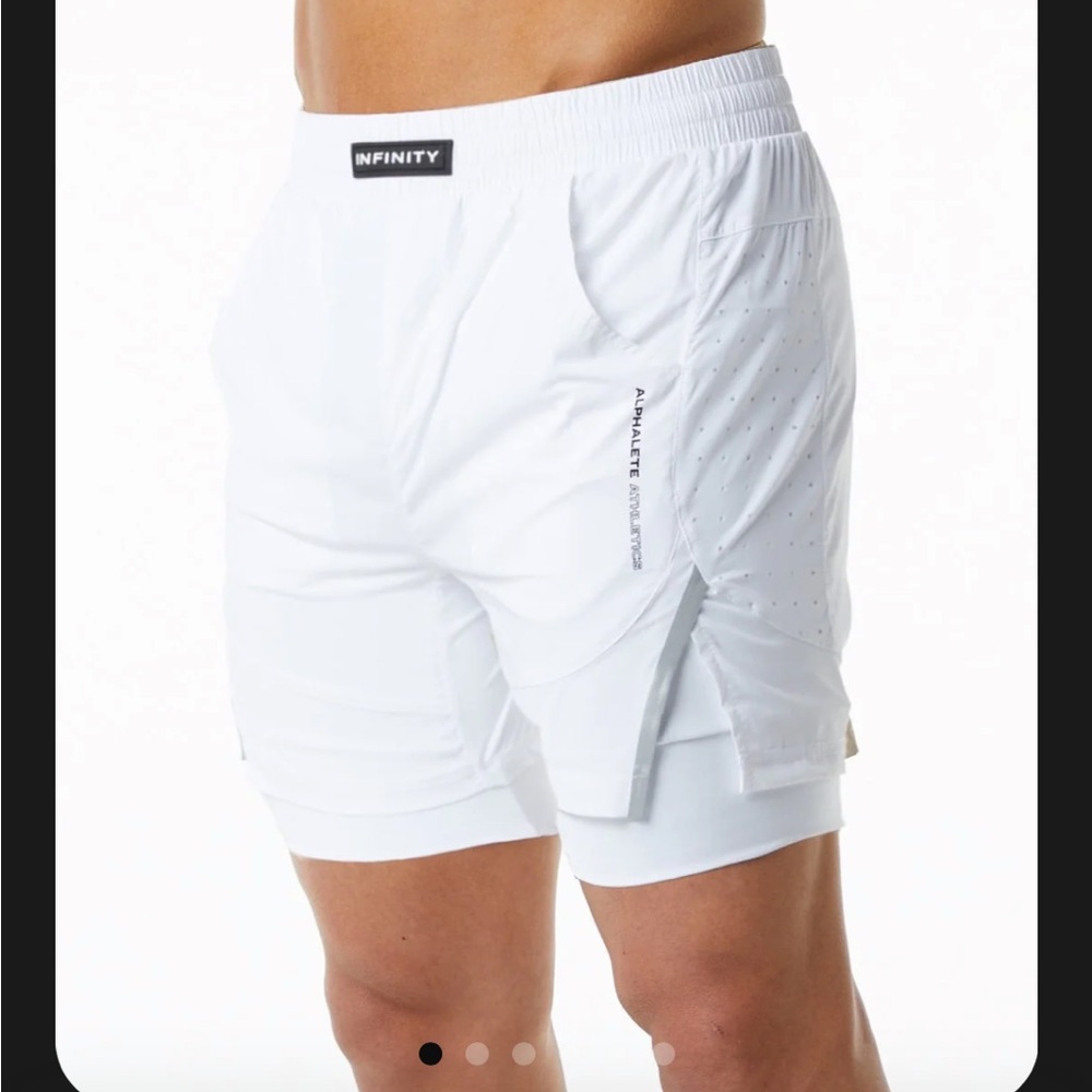 ALPHALETE INFINITY SPEED SHORT 5.5" XS White